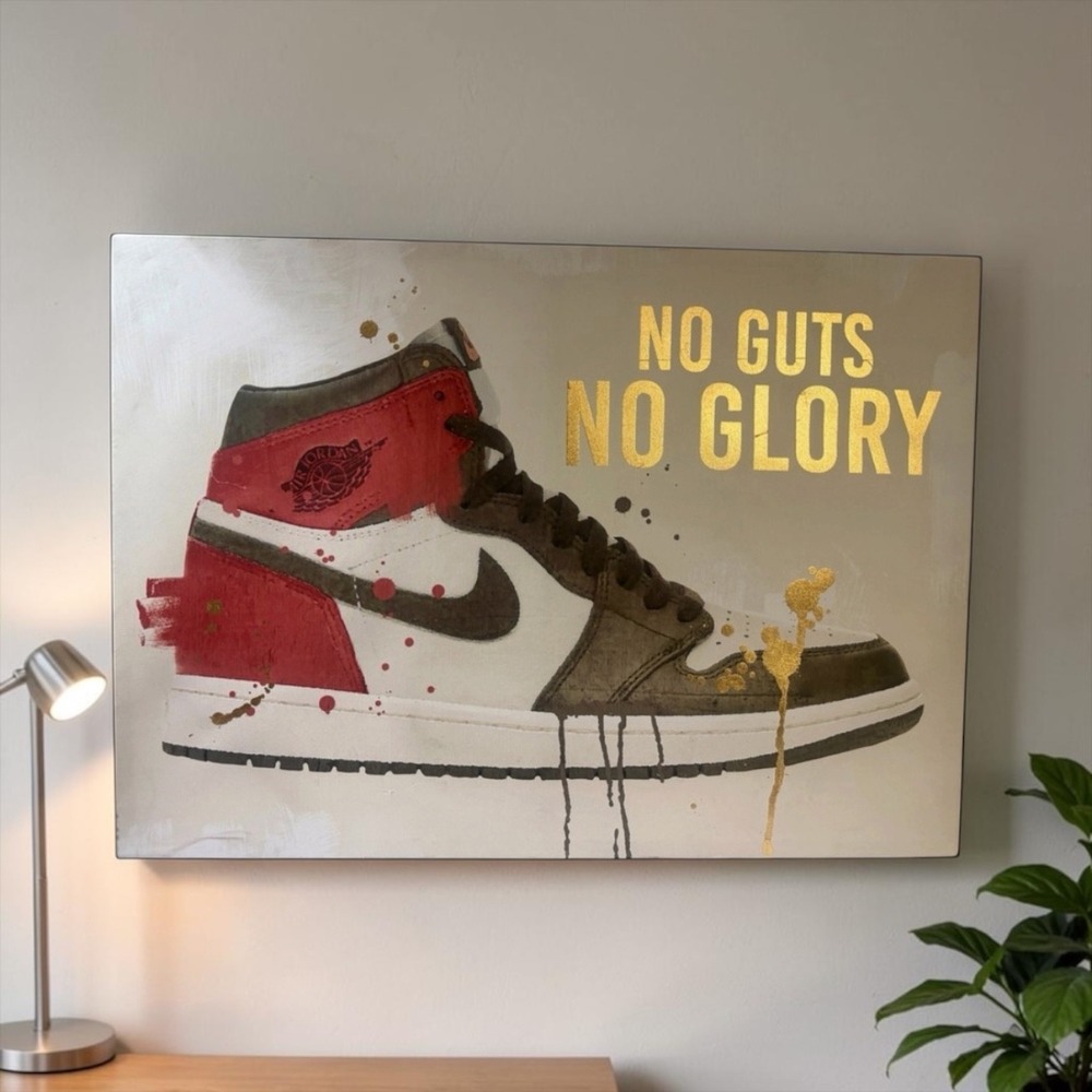 NIKE No Guts No Glory Air Jordan 1 Canvas Wall Art 20x28 Travis Scott  Decor